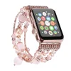 Apple Watch 4/5/6/7/8/SE (38/40/41mm) karkötő formájú fém óraszíj díszekkel rózsaszín színű Alphajack thumbnail