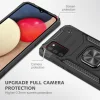 Samsung Galaxy A03s fokozott védelmet biztosító TPU tok kihajtható mágneses támasszal fekete Alphajack (PROTECTION-2) thumbnail