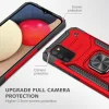 Samsung Galaxy A03s fokozott védelmet biztosító TPU tok kihajtható mágneses támasszal piros Alphajack (PROTECTION-2) thumbnail