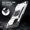 Samsung Galaxy A03s fokozott védelmet biztosító TPU tok kihajtható mágneses támasszal ezüst Alphajack (PROTECTION-2) - 6