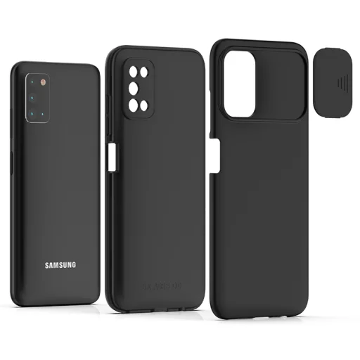 Samsung Galaxy A03s TPU tok kameralencse védővel ezüst Alphajack - 3