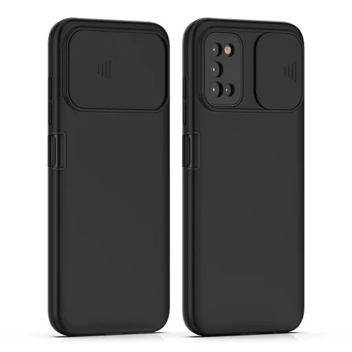 Samsung Galaxy A03s TPU tok kameralencse védővel fekete Alphajack - 8