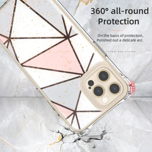 iPhone 12 Pro Max TPU szilikon tok geometriai mintával Alphajack (EPOXY-2) - 4