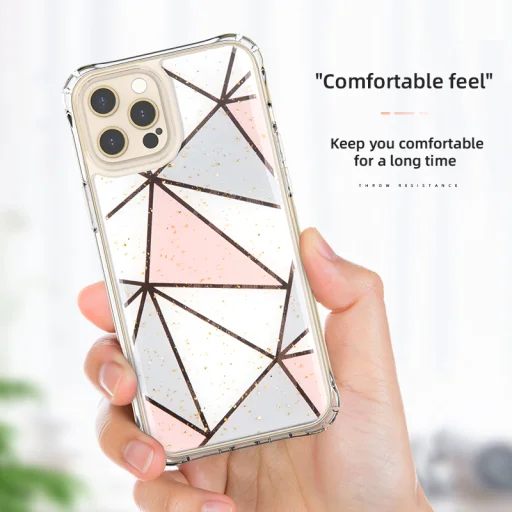 iPhone 12 Pro Max TPU szilikon tok geometriai mintával Alphajack (EPOXY-2) - 5