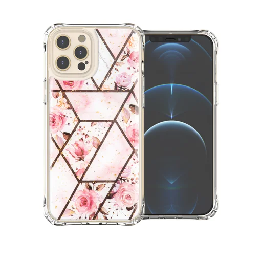 iPhone 12 Pro Max TPU szilikon tok geometriai mintával Alphajack (EPOXY-1) - 1