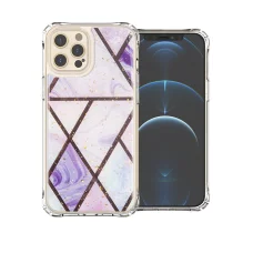 iPhone 13 Pro Max TPU szilikon tok geometriai mintával Alphajack (EPOXY-3)