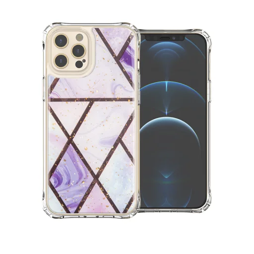 iPhone 13 Pro Max TPU szilikon tok geometriai mintával Alphajack (EPOXY-3) - 1