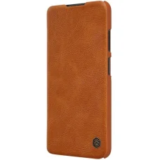 Samsung Galaxy A03S Nillkin Qin bőr fliptok barna