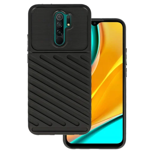 Xiaomi Redmi 9 Thunder fokozott védelmet biztosító flexibilis TPU tok fekete - 1