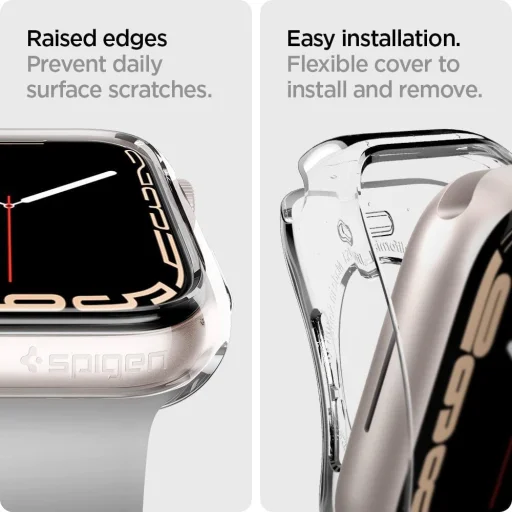 Apple Watch 4 / 5 / 6 / 7 / Se (44 / 45 MM) Spigen Liquid Crystal Puzdro Crystal Clear - 6