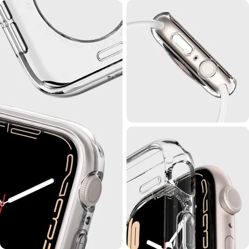 Apple Watch 4 / 5 / 6 / 7 / Se (44 / 45 MM) Spigen Liquid Crystal Puzdro Crystal Clear - 2