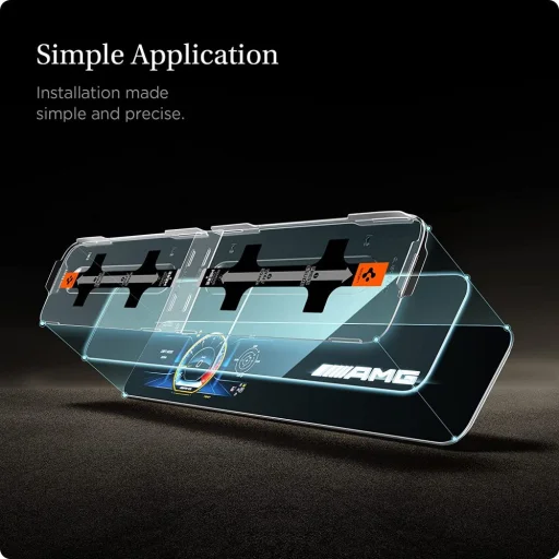 Spigen Glas.TR Ez Fit Kijelzővédő Üvegfólia Mercedes E-class 2020/2021 - 2