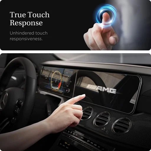 Spigen Glas.TR Ez Fit Kijelzővédő Üvegfólia Mercedes E-class 2020/2021 - 3