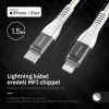Lightning iPhone kábel 1.5m Type-C fejjel MFi Alphajack (CL15-WG) fehér/szürke thumbnail