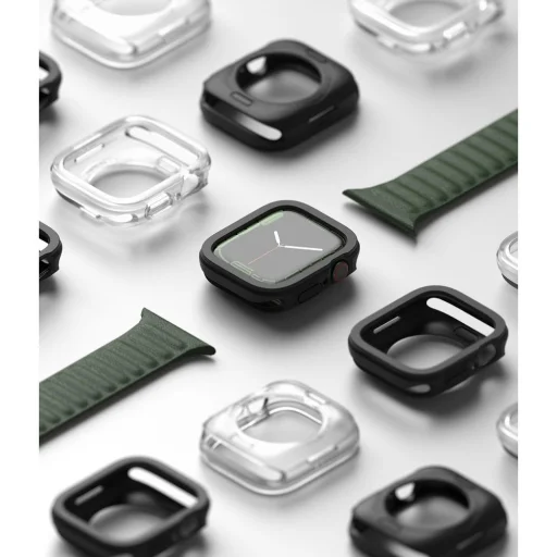 Apple Watch 7 (41mm) Ringke Air gél TPU tok fekete - 9