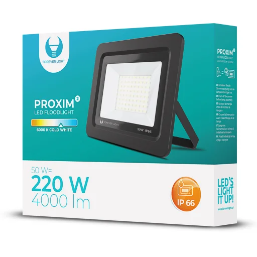 Forever Light LED-es reflektor PROXIM II 50W 6000K IP66 - 2