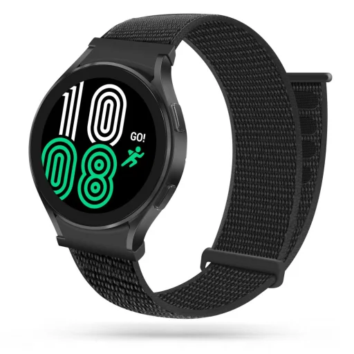 Samsung Galaxy Watch 4 40 / 42 / 44 / 46 mm Tech-Protect Nylon szíj fekete - 1