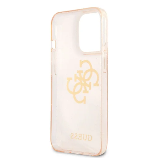 iPhone 13 Pro Max Guess TPU Big 4G csillogó tok arany (GUHCP13XPCUGL4GGO) - 2