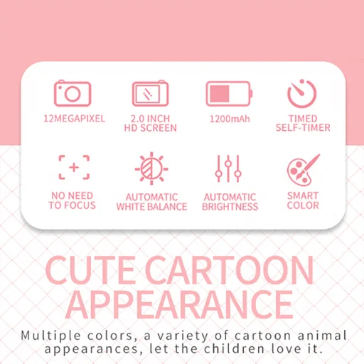 Digitális fényképezőgép gyerekeknek CR01B 1080p kék - 12