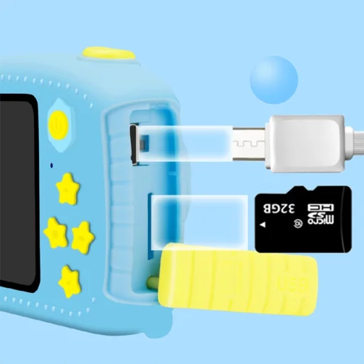 Digitális fényképezőgép gyerekeknek CR01B 1080p kék - 8