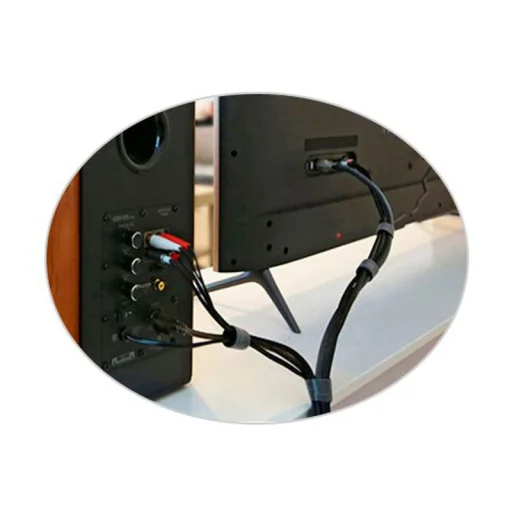 Kábelrendező, tépőzáras 1m sárga - 2