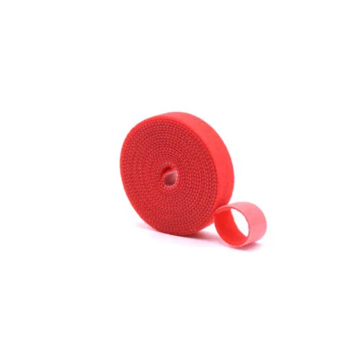 Kábelrendező, tépőzáras 1m piros - 1