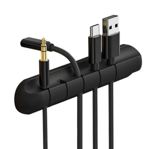 Kábelrendező 5 férőhellyel, fekete - 2