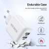 Dux Ducis C10 Hálózati Töltő Adapter 2x USB 12W2.4A Fehér thumbnail
