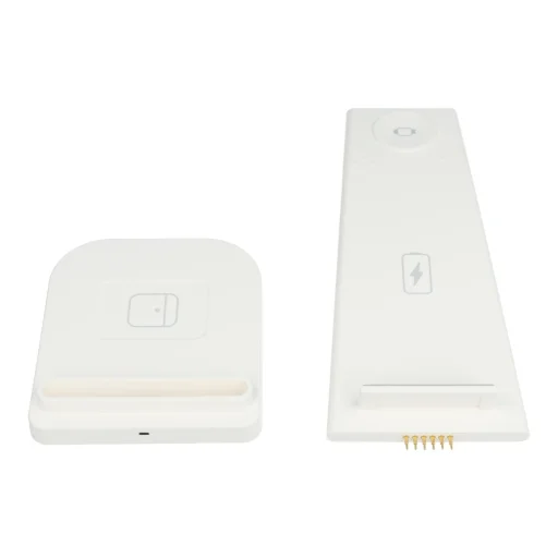 Vezeték nélküli 3in1 Qi gyorstöltő állvány LED 15W B-12 fehér - 5