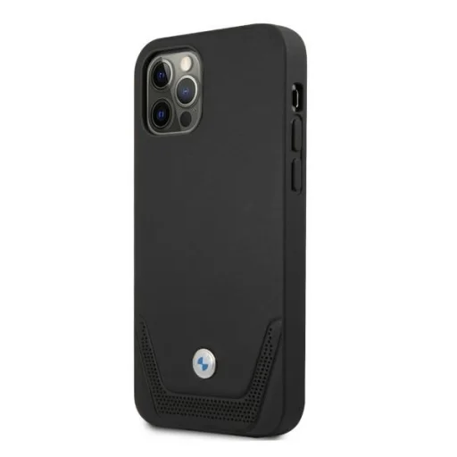  iPhone 12/12 Pro BMW Perforált bőrtok fekete (BMHCP12MRSWPK) - 3
