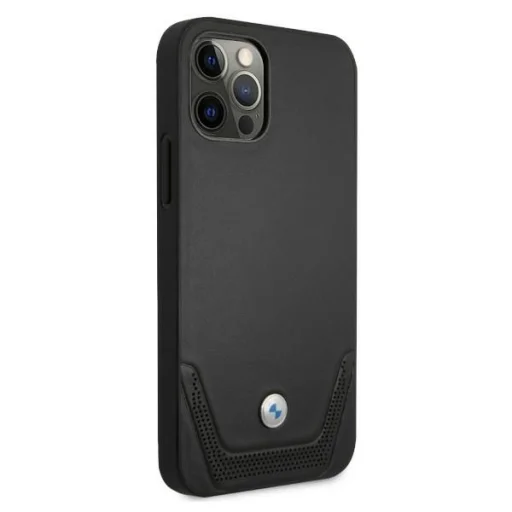  iPhone 12/12 Pro BMW Perforált bőrtok fekete (BMHCP12MRSWPK) - 2