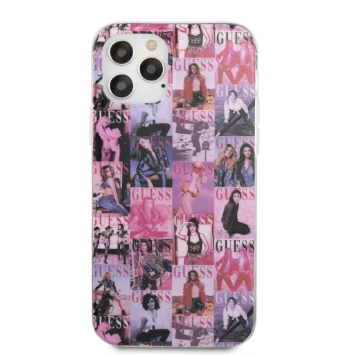 iPhone 12/12 Pro Guess PC/TPU Magazine tok rózsaszín (GUHCP12M40MAPI) - 1