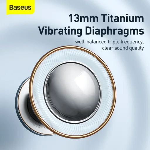 Baseus Bowie E3 Vezeték nélküli TWS Bluetooth fülhallgató fehér - 8