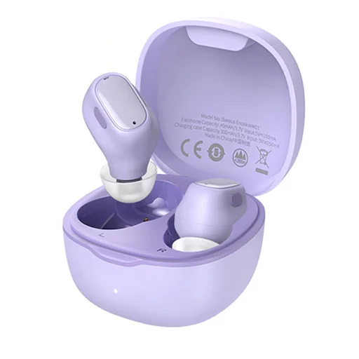Baseus Encok WM01 TWS vezeték nélküli Bluetooth 5.0 fülhallgató lila (NGWM01-05) - 2