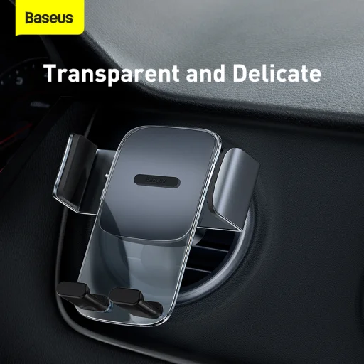 Baseus Easy Controll univerzális autós telefontartó fekete, kör szellőzőhöz (SUYK000201) - 10