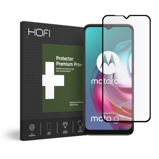Motorola Moto G10 / G30 Hofi Glass Pro+ Hybrid temperált üvegfólia fekete - 1