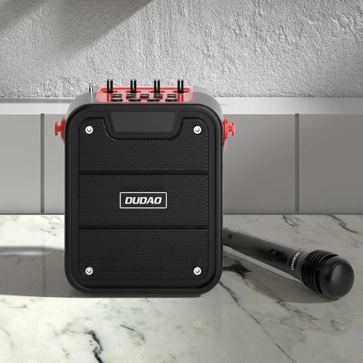 Dudao Bluetooth 5.0 Vezeték nélküli hangszóró 10W 4800mAh + Karaoke mikrofon fekete (Y15s) - 8