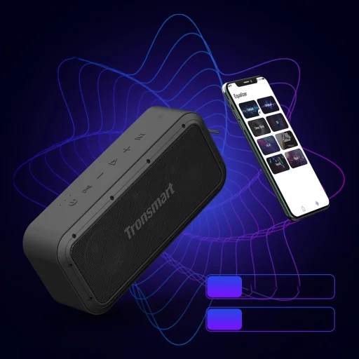 Tronsmart Element Force Pro Bluetooth 5.0 60W Vezeték nélküli Vízálló hangszóró fekete - 3