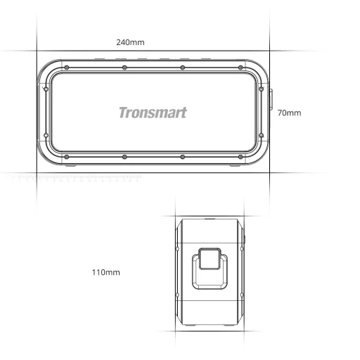 Tronsmart Element Force Pro Bluetooth 5.0 60W Vezeték nélküli Vízálló hangszóró fekete - 2