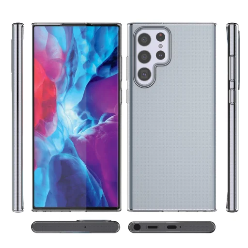 Samsung Galaxy S22 Ultra, Ultra Clear 0.5mm TPU géltok átlátszó - 3