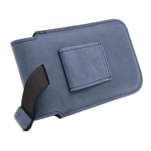 Samsung Galaxy S20 Ultra / S21 Ultra / Huawei P Smart 2021 / Xiaomi Mi 10T/ 10T Pro Nexeri Flap bőr tok övhöz sötétkék - 5