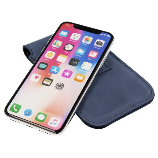 Samsung Galaxy S20 Ultra / S21 Ultra / Huawei P Smart 2021 / Xiaomi Mi 10T/ 10T Pro Nexeri Flap bőr tok övhöz sötétkék - 6