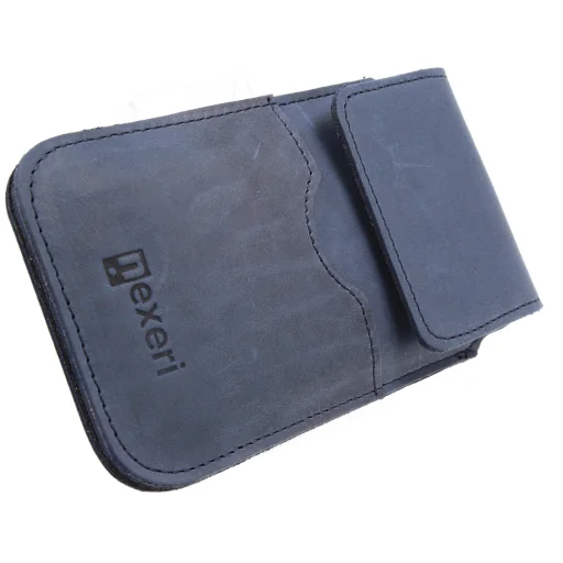 Samsung Galaxy S20 Ultra / S21 Ultra / Huawei P Smart 2021 / Xiaomi Mi 10T/ 10T Pro Nexeri Flap bőr tok övhöz sötétkék - 8