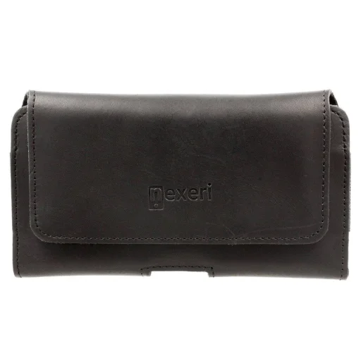 SAMSUNG GALAXY S8 / IPHONE X Nexeri 3D Crazy Övre fűzhető bőr telefontartó tok fekete - 1