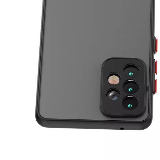 Samsung Galaxy A03s Smoke matt TPU tok fekete kerettel Alphajack - 6