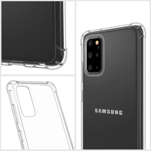Samsung Galaxy A03s clear TPU átlátszó szilikon tok sarokvédelemmel, ütésálló Alphajack - 4