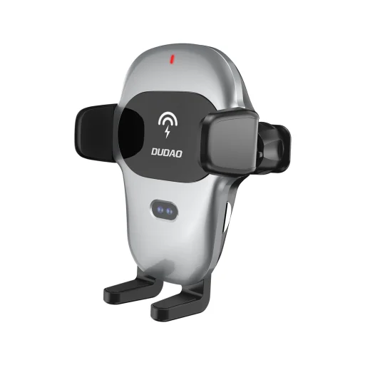 Dudao Univerzális Gravity autós tartó és Vezeték nélküli Qi töltő 15W szellőzőre szürke (F20xs) - 1