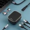 Baseus 6in1 USB Type-C HUB - (USB 3.0, RJ45, HDMI, SD, micro SD) PD 60W fekete (CAHUB-AU02) thumbnail