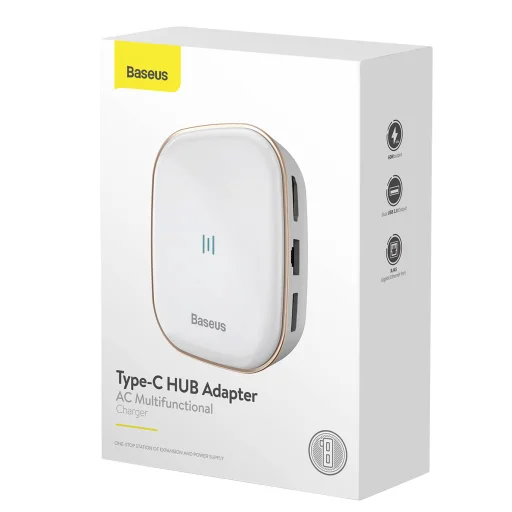 Baseus 6in1 USB Type-C HUB - (USB 3.0, RJ45, HDMI, SD, micro SD) PD 60W fekete (CAHUB-AU02) - 3