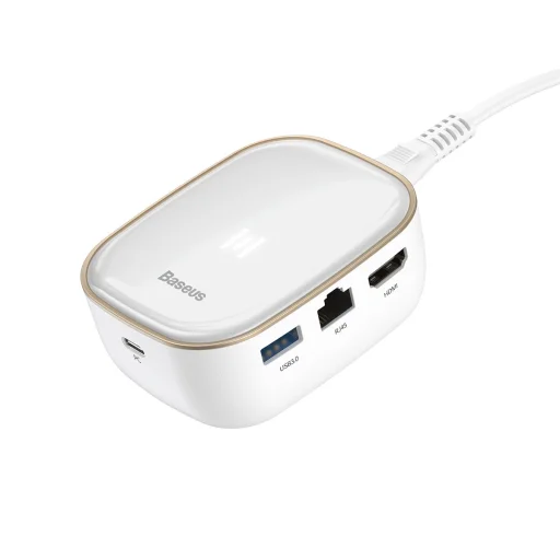 Baseus 6in1 USB Type-C HUB - (USB 3.0, RJ45, HDMI, SD, micro SD) PD 60W fekete (CAHUB-AU02) - 2
